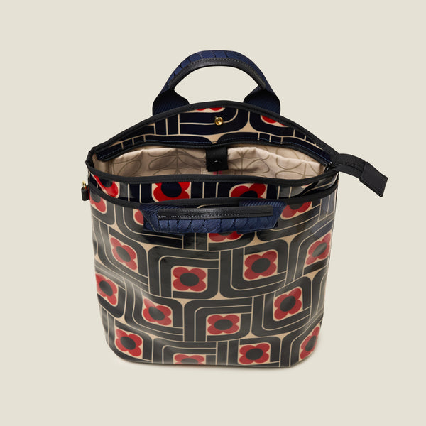 Orla Kiely Carry Backpack - Woodblock Ink