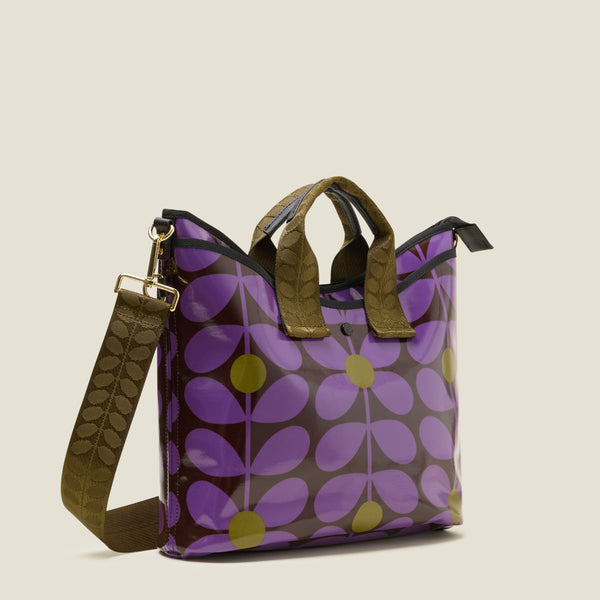 Orla Kiely Carry Grab Tote Bag - Sixties Stem Orchid
