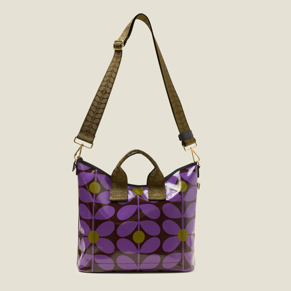 Orla Kiely Carry Grab Tote Bag - Sixties Stem Orchid