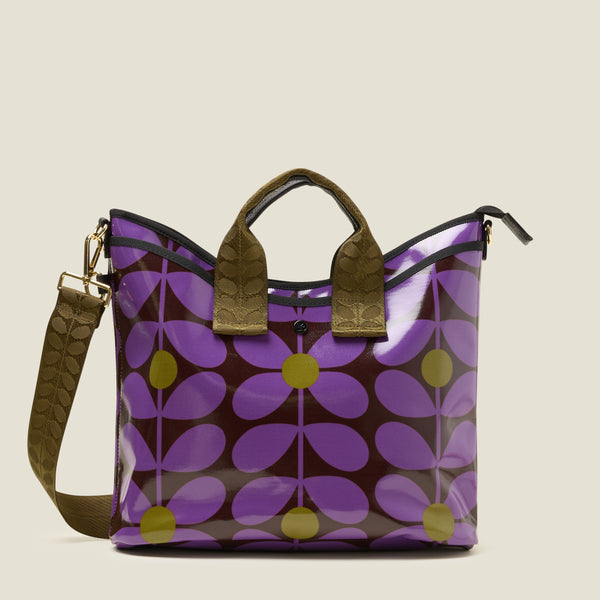 orla kiely Carry Grab Tote Bag - Sixties Stem Orchid