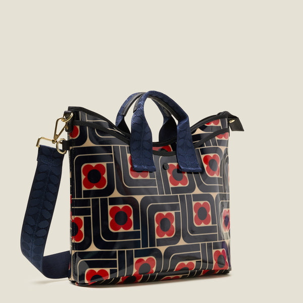 Orla Kiely Carry Grab Tote Bag - Woodblock Ink