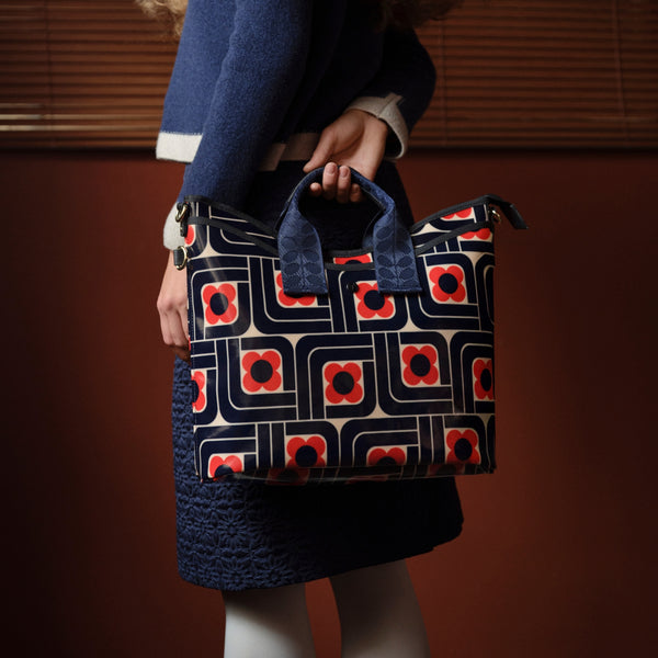 orla kiely Carry Grab Tote Bag - Woodblock Ink