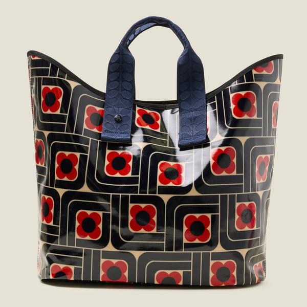 Orla Kiely Carryall Large Tote Bag - Woodblock Ink