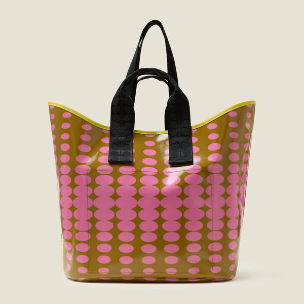 Orla Kiely Carryall Large Tote - Optical Oval Ochre