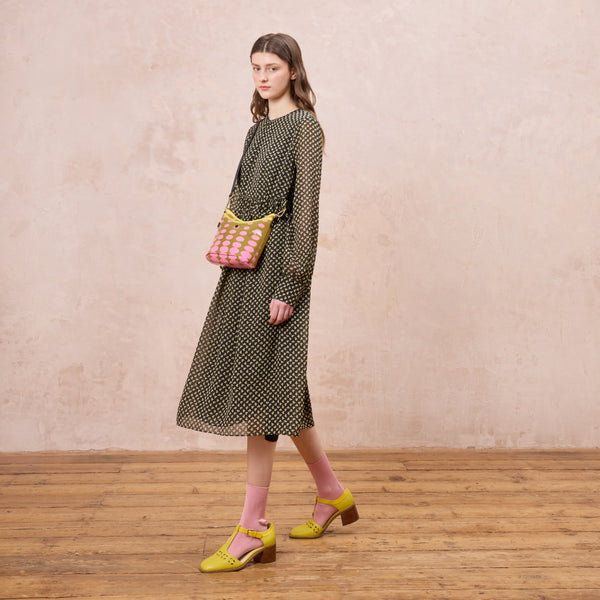 Orla Kiely Carrymin Crossbody - Optical Oval Ochre