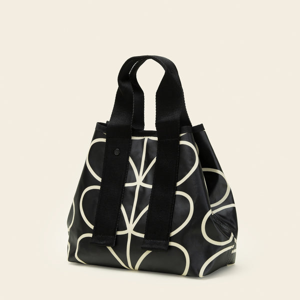 Orla Kiely Carrysmall Basic - Linear Stem Liquorice
