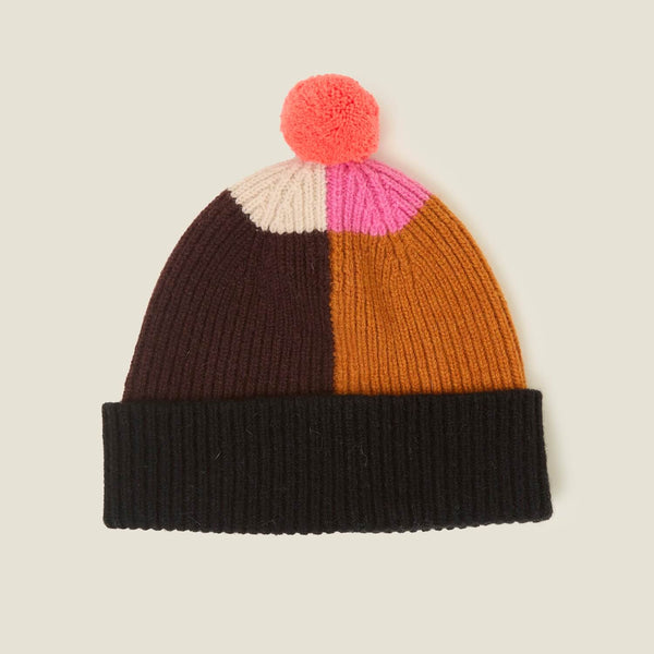 orla kiely Colour Block Beanie - Neon Orange