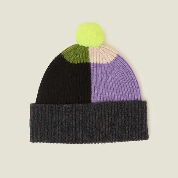 orla kiely Colour Block Beanie - Neon Yellow