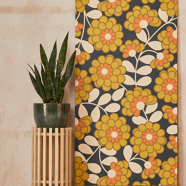 orla kiely Dahlia Wallpaper - 70cm x 10m ROW