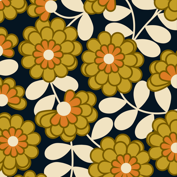 orla kiely Dahlia Wallpaper - Sample ROW
