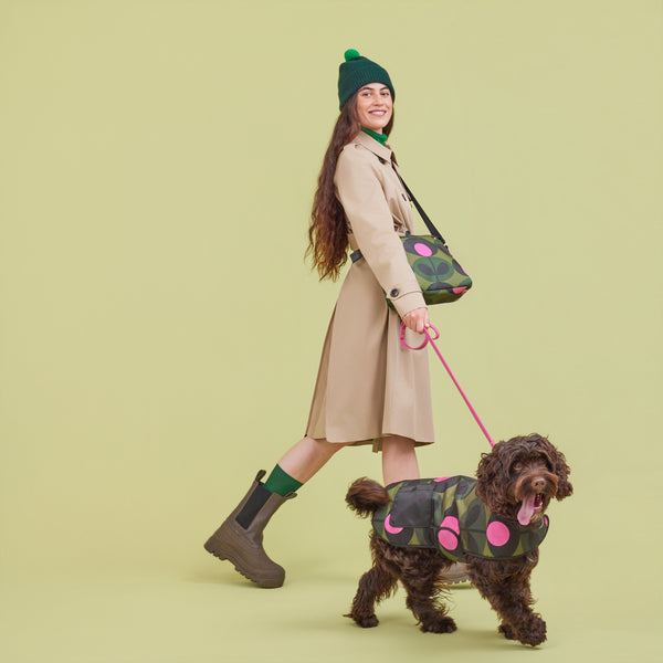 Orla Kiely Dog Coat - Oval Stem Forest