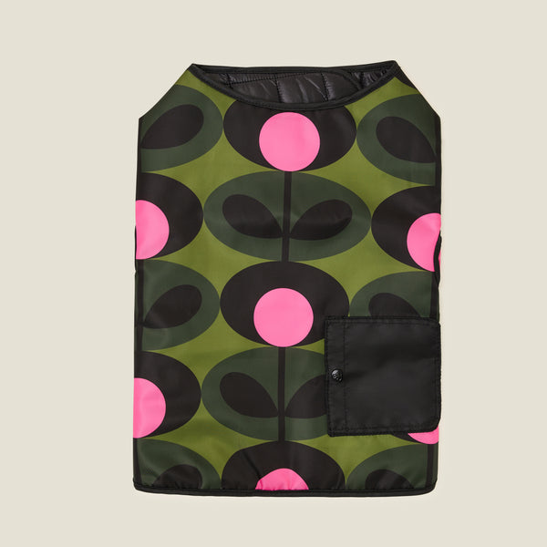 Orla Kiely Dog Coat - Oval Stem Forest