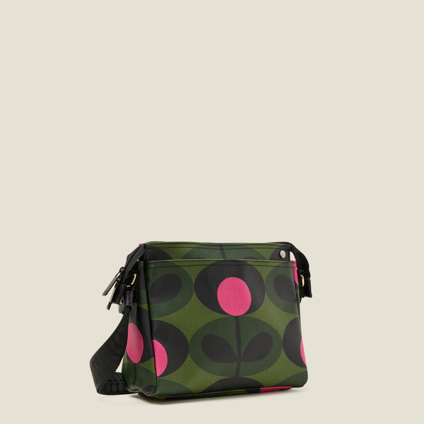 Orla Kiely Fielder Crossbody Bag - Oval Stem Forest