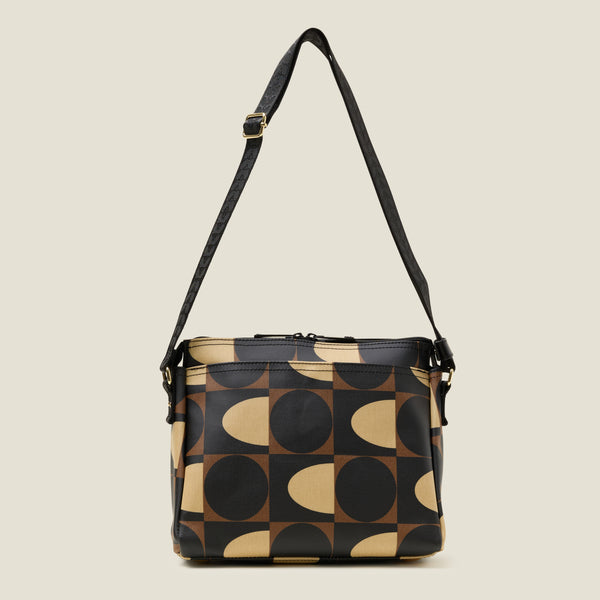 Orla Kiely Fielder Crossbody Bag - Spot Square Mocha