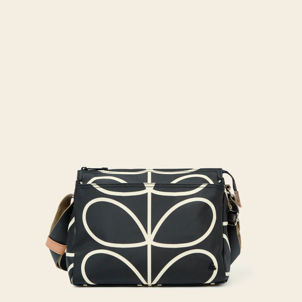 orla kiely Fielder Crossbody - Linear Stem Liquorice