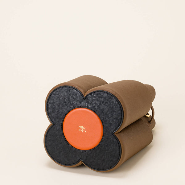 Orla Kiely Flower Petal Crossbody - Brown