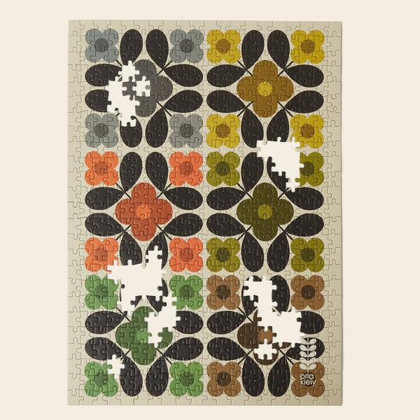 Orla Kiely Flower Tile Jigsaw Puzzle