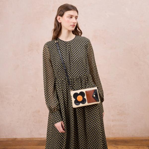 Orla Kiely Folio Crossbody - Flower Applique Multi