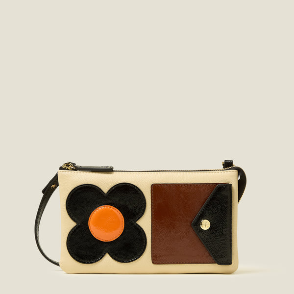 orla kiely Folio Crossbody - Flower Applique Multi