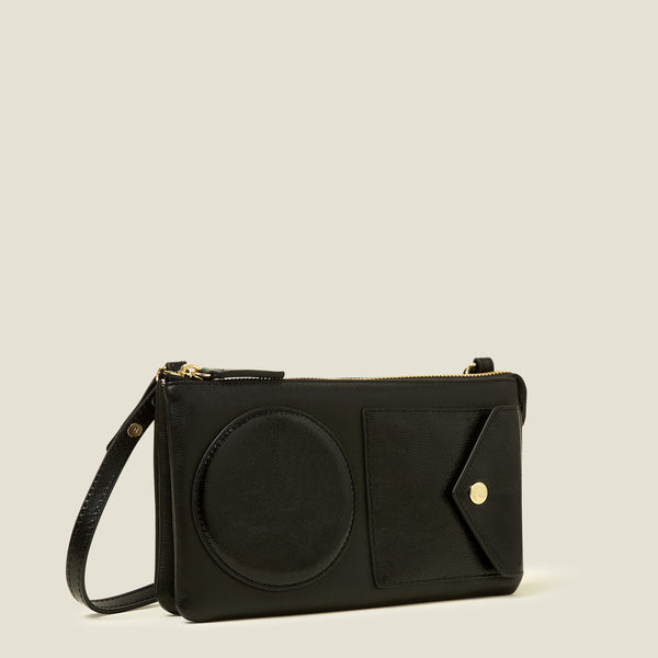 Orla Kiely Folio Crossbody - OK Applique Black