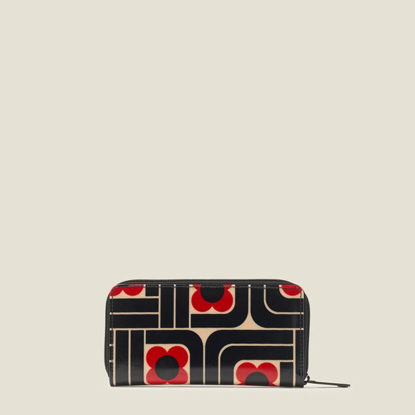 orla kiely Forget Me Not Big Wallet - Woodblock Ink