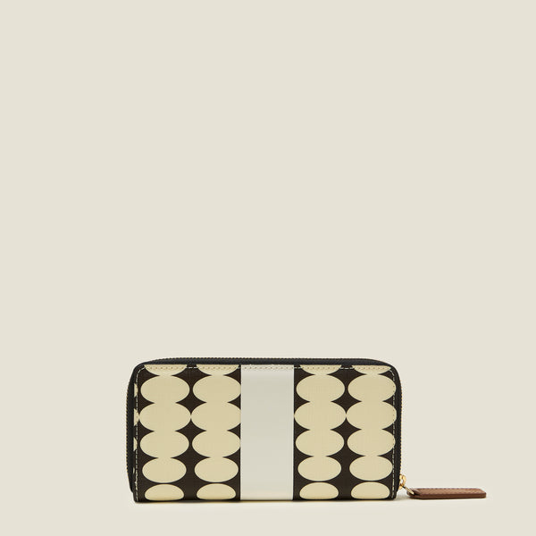 Orla Kiely Forget Me Not Wallet - Optical Oval Mocha
