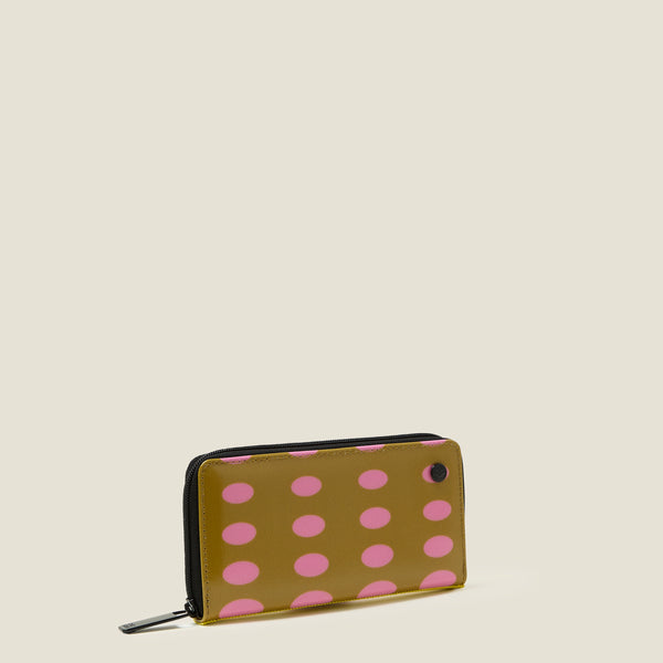 Orla Kiely Forget Me Not Wallet - Optical Oval Ochre