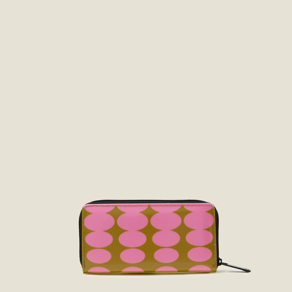 Orla Kiely Forget Me Not Wallet - Optical Oval Ochre