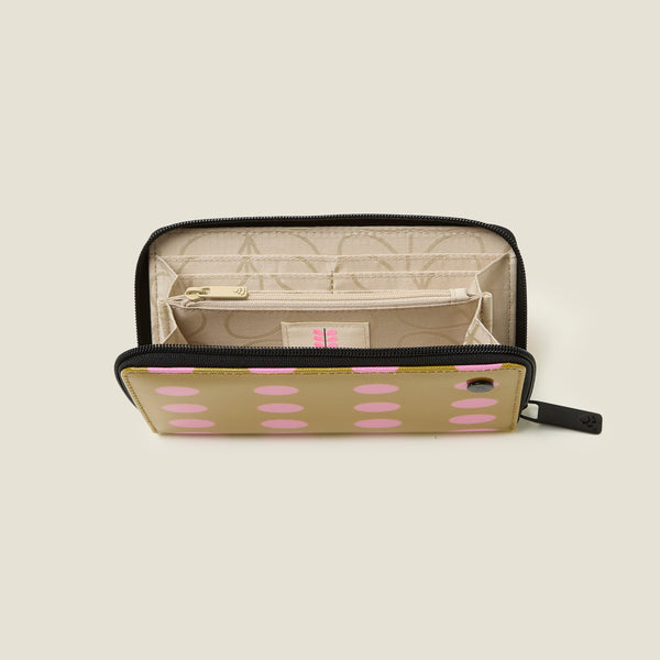 Orla Kiely Forget Me Not Wallet - Optical Oval Ochre