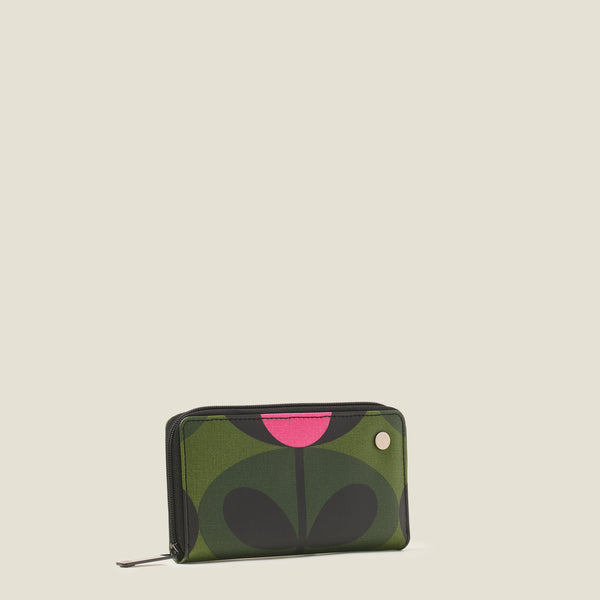 Orla Kiely Forget Me Not Wallet - Oval Stem Forest