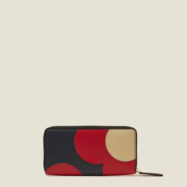 Orla Kiely Forget Me Not Wallet - Spot Flower Navy