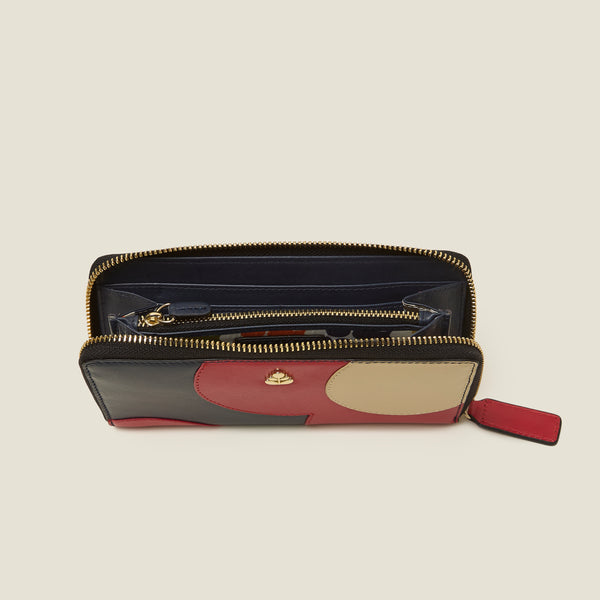 Orla Kiely Forget Me Not Wallet - Spot Flower Navy