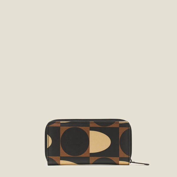 Orla Kiely Forget Me Not Wallet - Spot Square Mocha