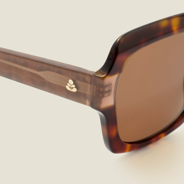Orla Kiely Geranium Sunglasses - Tortoiseshell & Amber