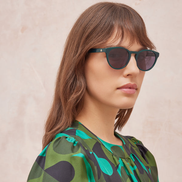 Orla Kiely Jasmine Sunglasses - Deep Teal