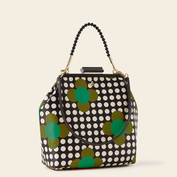 Orla Kiely Jenny D Handbag - Jewel Flower Polka Dot