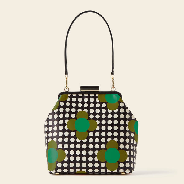 Orla Kiely Jenny D Handbag - Jewel Flower Polka Dot