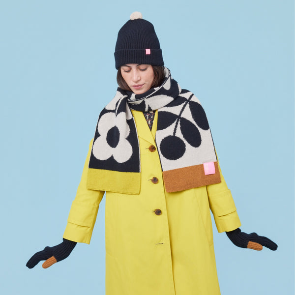 Orla Kiely Knitted Accessories Bundle - Cream Black