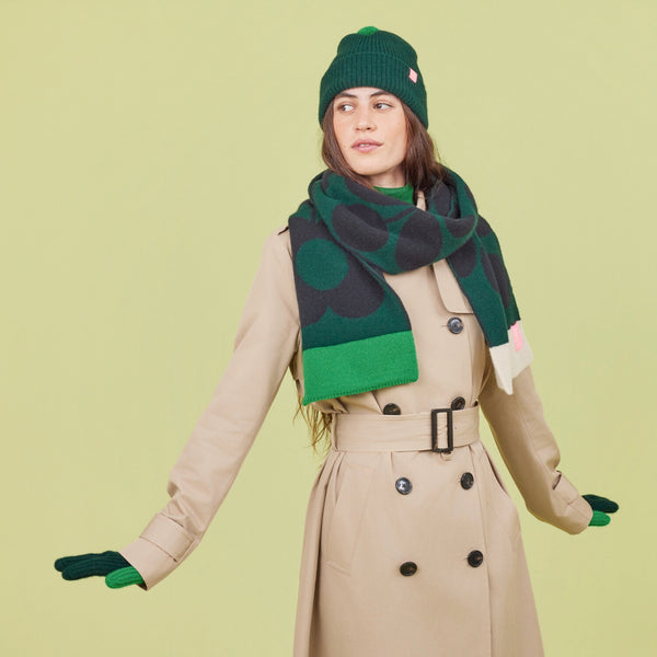 Orla Kiely Knitted Accessories Bundle - Forest Black