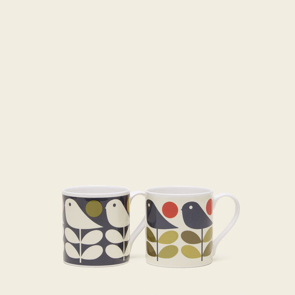 Orla Kiely Large Mug Set Of 2 - Early Bird