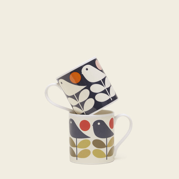 orla kiely Large Mug Set of 2 - Early Bird