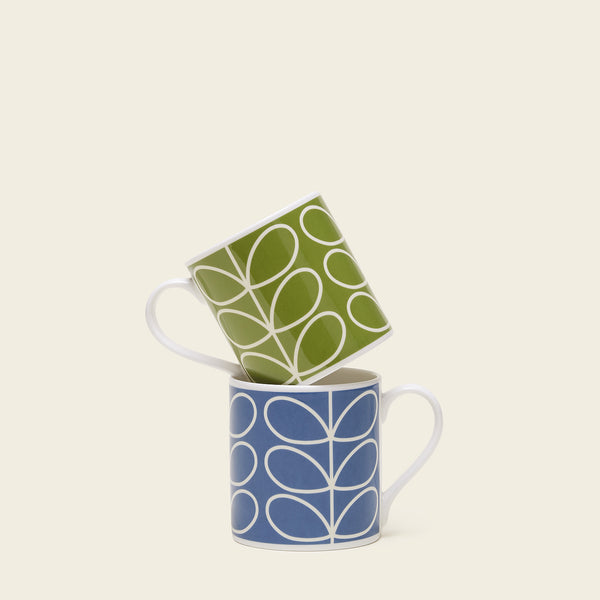 orla kiely Large Mug Set of 2 - Linear Stem B&G