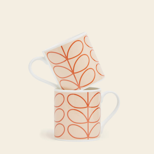 orla kiely Large Mug Set of 2 - Linear Stem Tomato