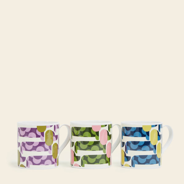Orla Kiely Large Mug Set Of 3 - Dogshow