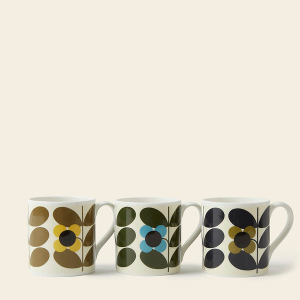 Orla Kiely Large Mug Set Of 3 - Stem Bloom