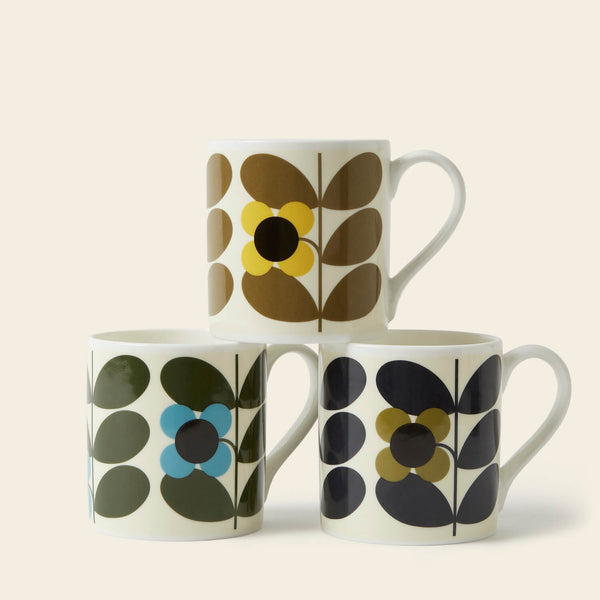 orla kiely Large Mug Set of 3 - Stem Bloom