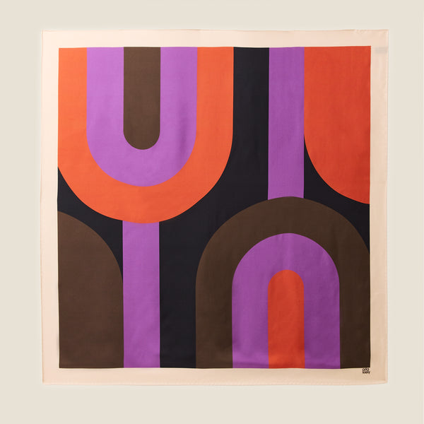 Orla Kiely Large Silk Scarf - Circle Line
