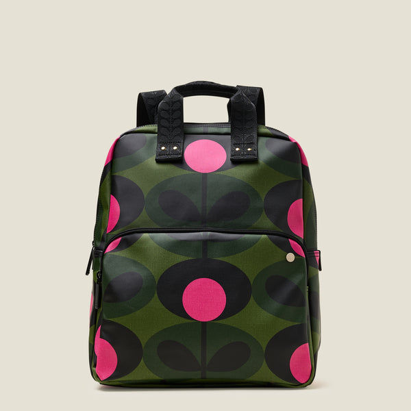 Orla Kiely Lotta Backpack - Oval Stem Forest