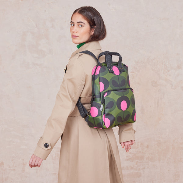 orla kiely Lotta Backpack - Oval Stem Forest