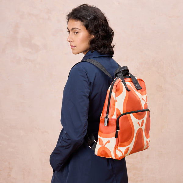Orla Kiely Lotta Backpack - Pear Tomato